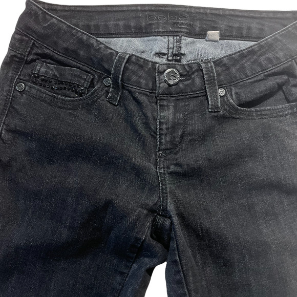 Bebe Jeans with rhinestone pockets - Picture 2 of 6